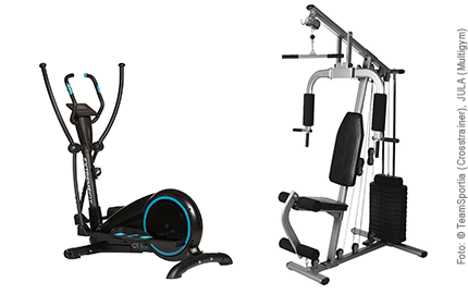 Multigym och crosstrainer